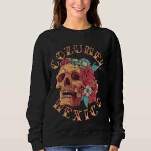 Sudadera Vintage Cozumel Beach Mexico Tattoo Ink Skull