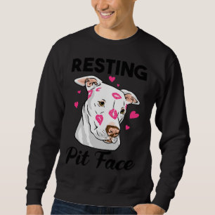 Sudadera Vintage Cute Pitbull Resting Pit Face Funny Pitbul
