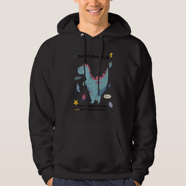 Sudadera Vintage Daddysaurus Awesome Daddy  Daddy Dinosaur (Anverso)
