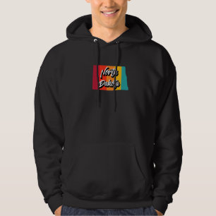 Sudadera Vintage Dakota del Norte Retro Rayas 70s Vintage E