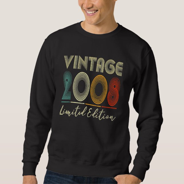 Sudadera Vintage de 14 años 2008 14th Bday (Anverso)