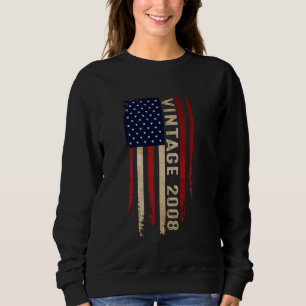 Sudadera Vintage de 17 años 2008 Funny 17th Birthday Amer