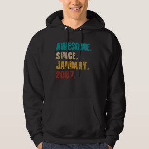 Sudadera Vintage de 18 años asombroso desde enero de 2007 1