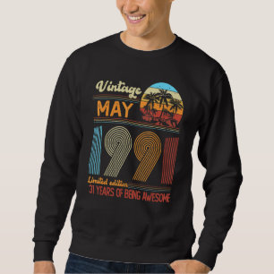 Sudadera Vintage de 31 años Mayo 1991 31º cumpleaños