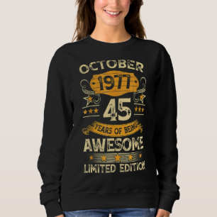 Sudadera Vintage de 45 años octubre 1977 45º cumpleaños R