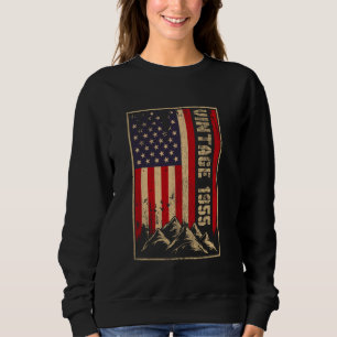 Sudadera Vintage de 70 años de edad Bandera estadounidense