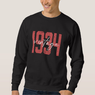 Sudadera Vintage de 90 años 1934 Decoración de cumpleaños 9