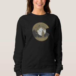 Sudadera Vintage de bandera de Colorado al aire libre Monta