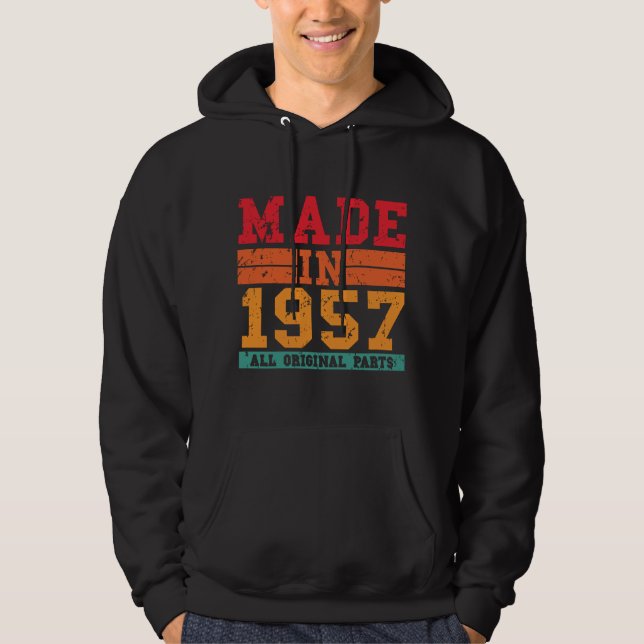 Sudadera Vintage de cumpleaños 1957 (Anverso)