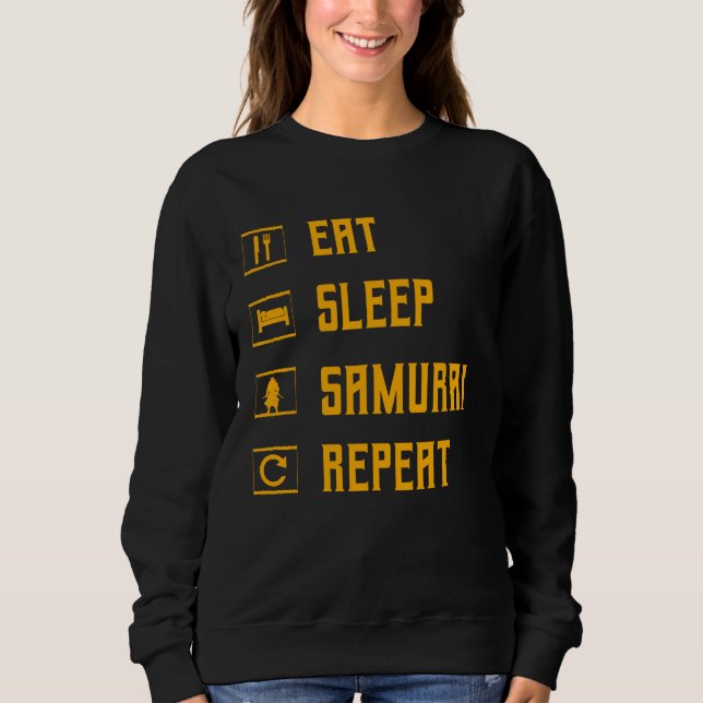 Sudadera Vintage de guerrero japonés samurai (Anverso)