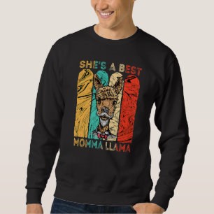 Sudadera Vintage de la Alpaca es la mejor mamá que llama ma