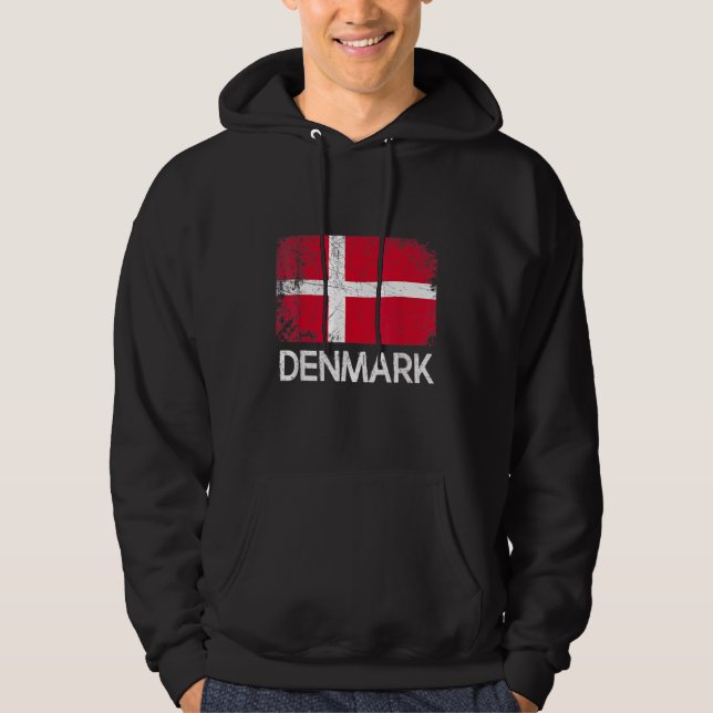 Sudadera Vintage de la bandera danesa (Anverso)
