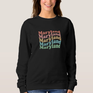 Sudadera Vintage de los 70 USA Estado Hippie Retro Maryland