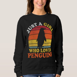 Sudadera Vintage de pájaro pingüino sólo un Chica que ama e