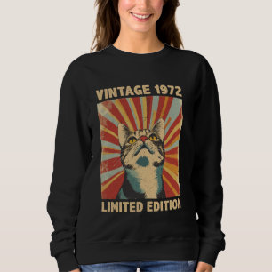 Sudadera Vintage de regalo de 53 años de edad 1972 Gato Lov