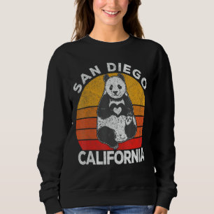 Sudadera Vintage de San Diego California Retro Panda