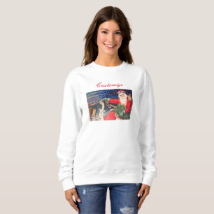 Sudadera Vintage de Santa sobre sleigh Thunder_Cove