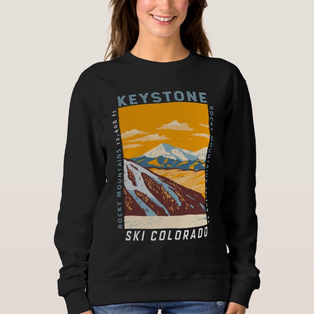 Sudadera Vintage del área de esquiar Keystone Colorado (Anverso)