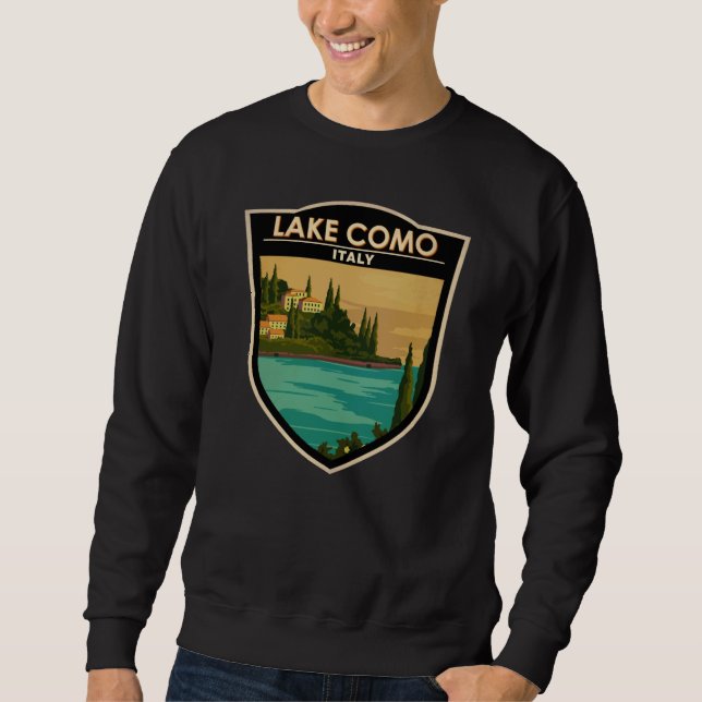 Sudadera Vintage del Lago Como Italia (Anverso)