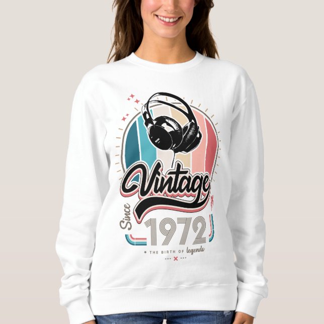 Sudadera Vintage desde audífonos de 1972 (Anverso)