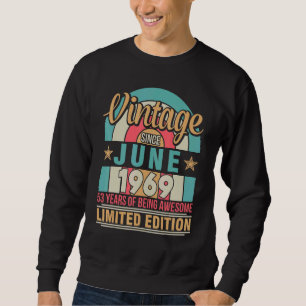 Sudadera Vintage Desde Junio De 1969 Cumpleaños 53 Años De