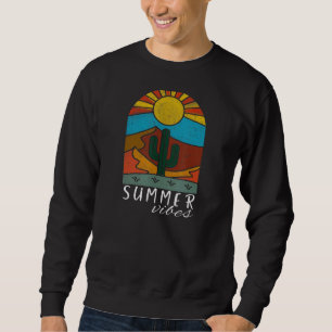 Sudadera Vintage Desert Cactus Sunrise Vibes De Verano