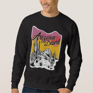 Sudadera Vintage Desert Feed Sunset Mountain Adventure Cact