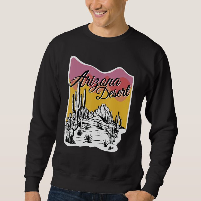 Sudadera Vintage Desert Feed Sunset Mountain Adventure Cact (Anverso)