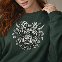 Sudadera Vintage Día de San Patricio Vaca de las Highlands