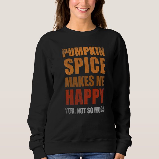 Sudadera Vintage Distressed Autumn Happiness Pumpkin Vibes  (Anverso)