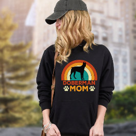Sudadera Vintage Doberman Dog Mom Sunset