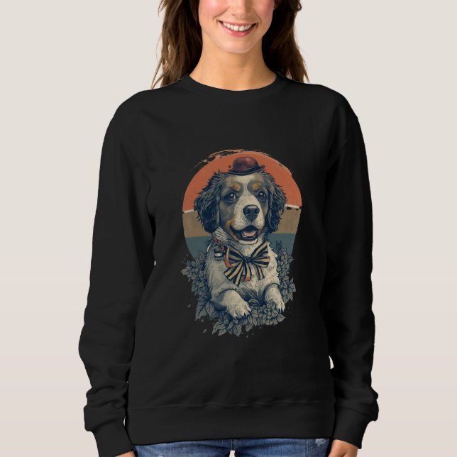 Sudadera "Vintage Dog Style women's Sweatshirt  (Anverso)