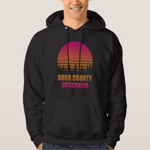 Sudadera Vintage Door County Wisconsin WI Retro 80 Gra de l