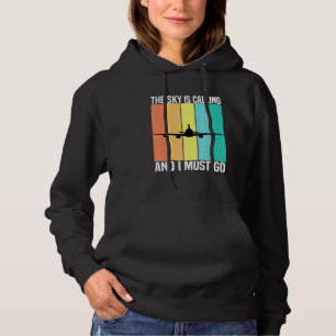 Sudadera Vintage El Cielo Está Llamando Y Debo Ir A Avión