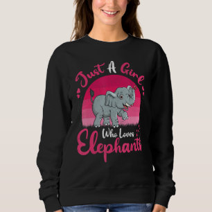 Sudadera Vintage Elefante Animal  Solo Una Chica Que Ama A 