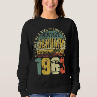 Sudadera Vintage enero 1963 60º cumpleaños