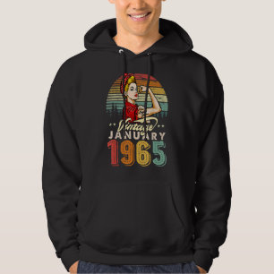 Sudadera Vintage enero 1965 58th Birthday 58 Years Wo