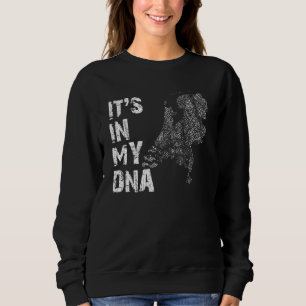Sudadera Vintage Está En Mi ADN Mapa De Contorno De Países
