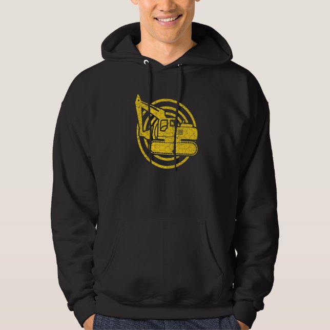 Sudadera Vintage Excavator  Construction vehicles (Anverso)