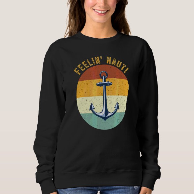 Sudadera Vintage Feelin' Nauti Vela (Anverso)