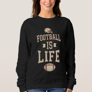 Sudadera Vintage Football Is Life Distressed Bella Canvas P