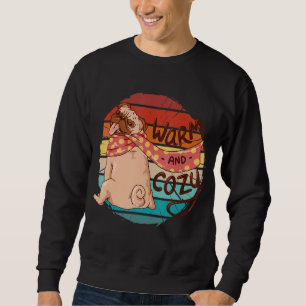 Sudadera Vintage Funny Pug Cálido Y Acogedor Perro De Pug, 