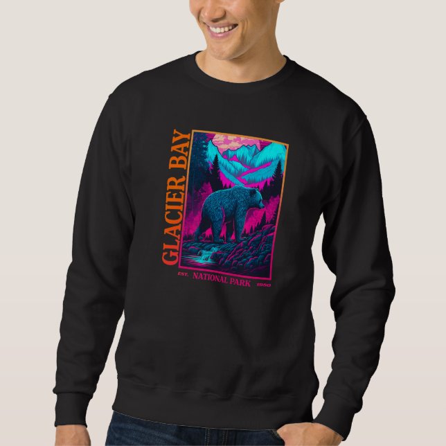 Sudadera Vintage GLACIER BAY Parque Nacional (Anverso)