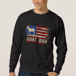 Sudadera Vintage Goat Dad American Flag FarmingFarmer