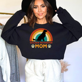 Sudadera Vintage Golden Retriever Dog Mom Sunset