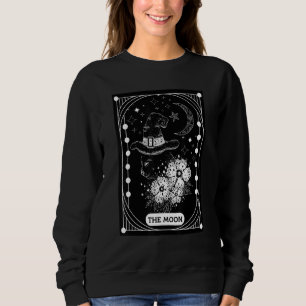 Sudadera Vintage Gothage Crescent Moon Black Cat Halloween