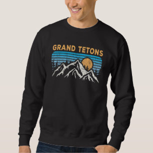 Sudadera Vintage Grand Tetons Colorado Retro Montaña Esquí