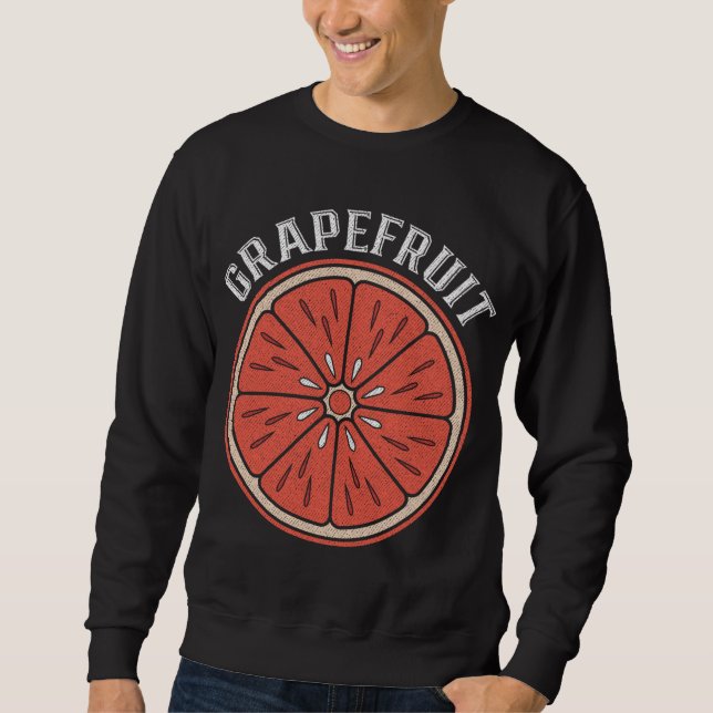Sudadera Vintage Grapefruit Slice Citrus Fruit Vegan Grapef (Anverso)