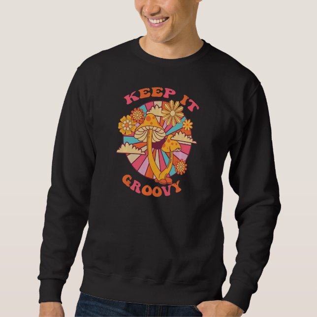 Sudadera Vintage Graphic Hippie Keep It Groovy Retro (Anverso)