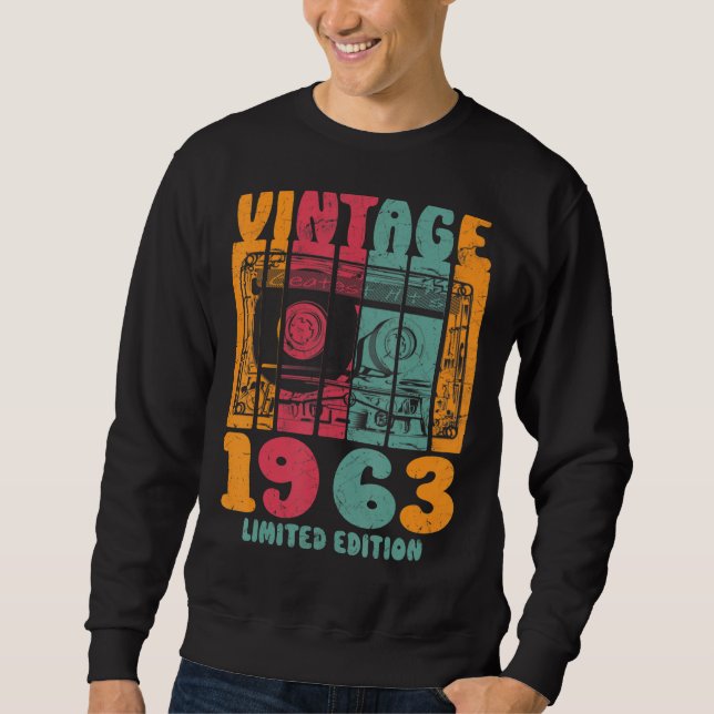 Sudadera Vintage Greatest Hits 1963 Retro Birthday (Anverso)
